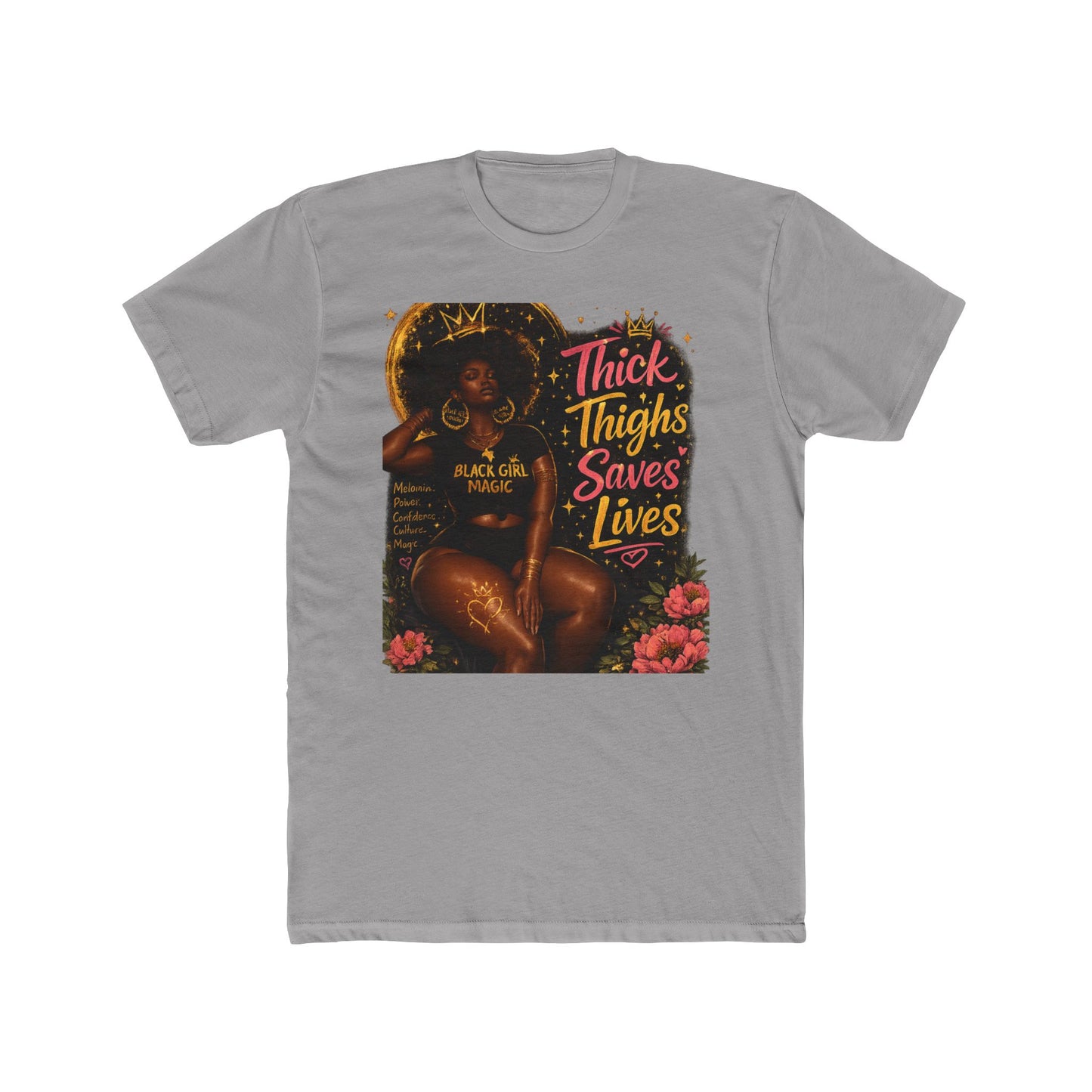 Thick Thighs Save Lives T-Shirt — Black Queen Retro Graphic Tee
