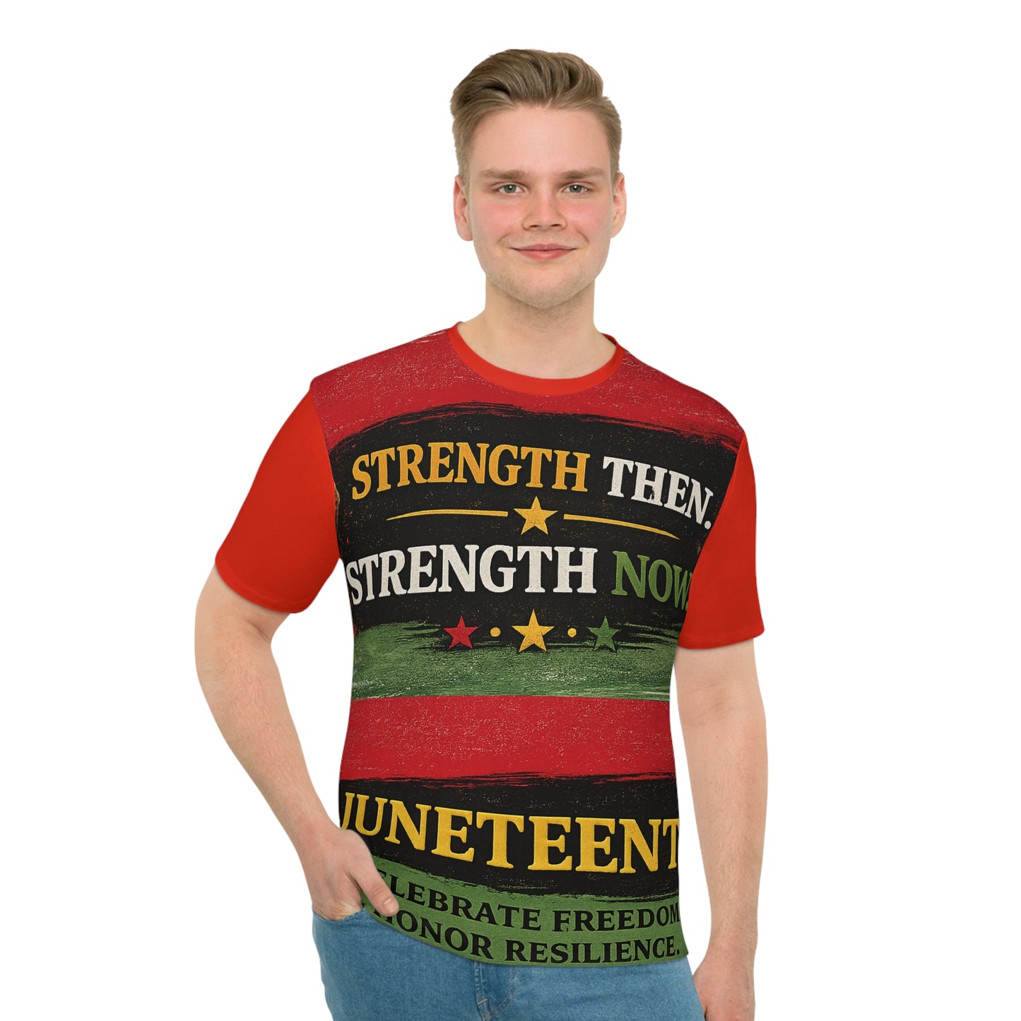 Juneteenth Strength Then Strength Now T‑Shirt — Celebrate Freedom Tee