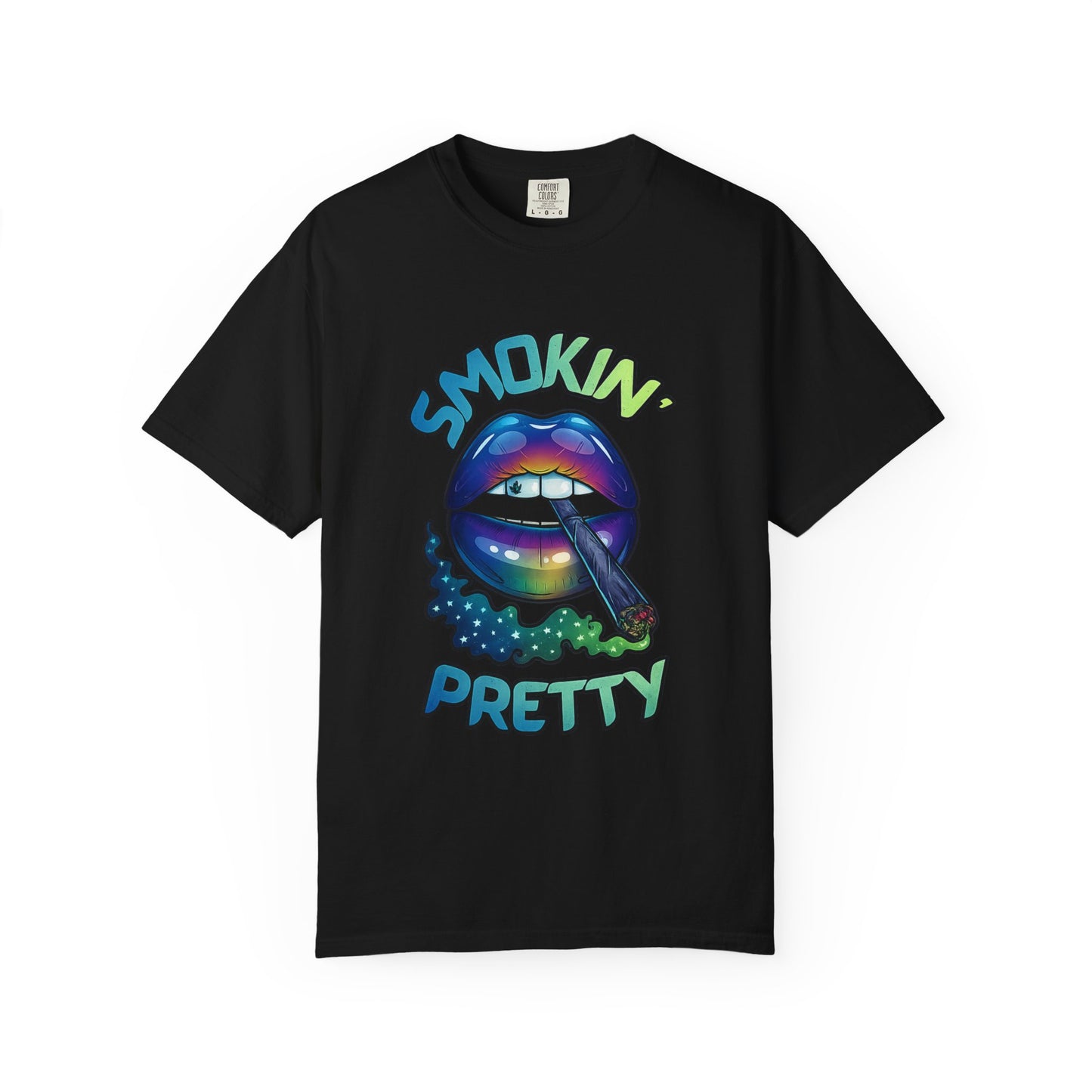 Smokin' Pretty Rainbow Lip Graphic T-Shirt