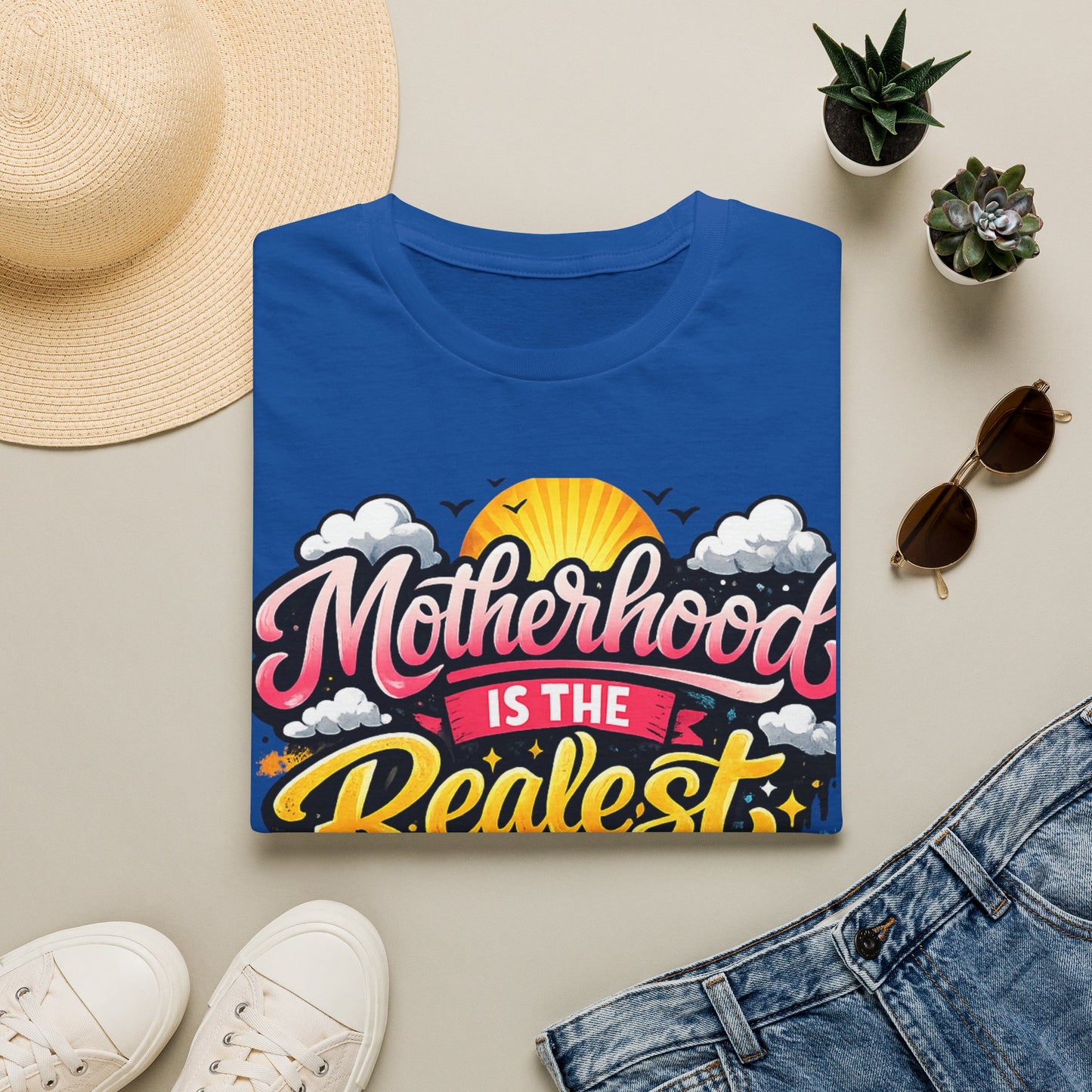 Motherhood Is The Realest Hood T-Shirt — Funny Mom Life Graphic Tee