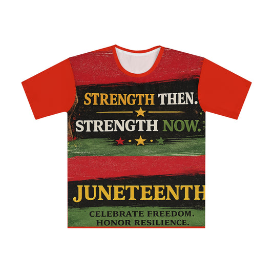 Juneteenth Strength Then Strength Now T‑Shirt — Celebrate Freedom Tee